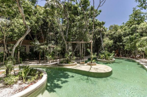 Tulum QR - Cómodo depa para parejas en Tulum con alberca